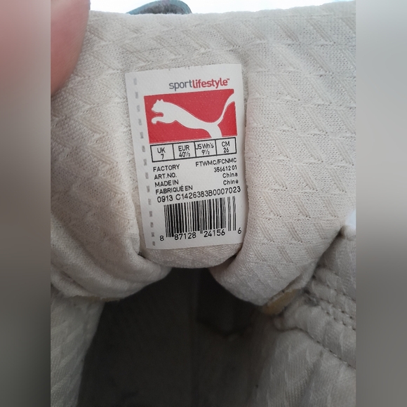 Puma Sky II Contact Hi Top Shoes Grey Suede High Double Strap Women’s Size 9.5 - Picture 8 of 11